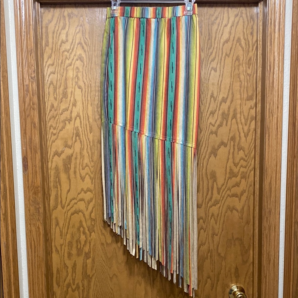 Fringe skirt.